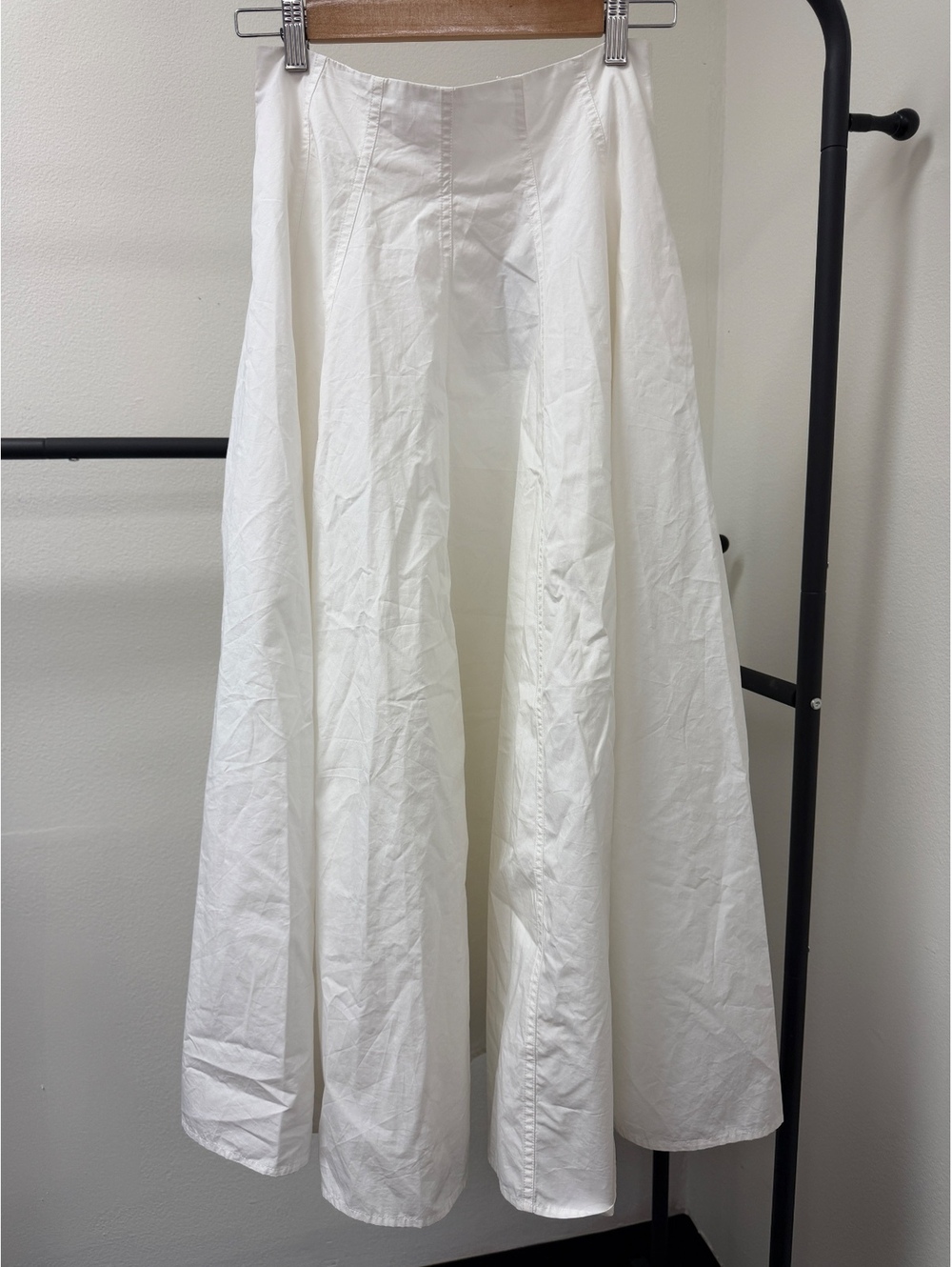 COS White Full Maxi Skirt Size 4 NWT Minimalist A-Line $125